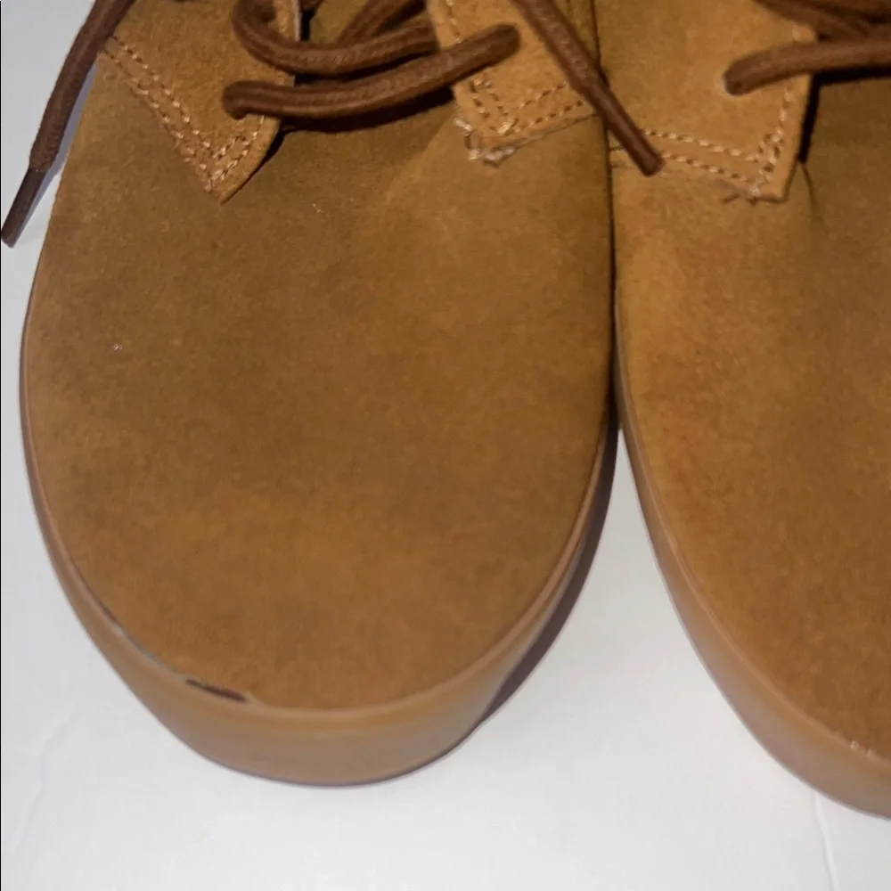 GAP Kids Tan Suede Chukka Cognac‎ Lace-Up Boots